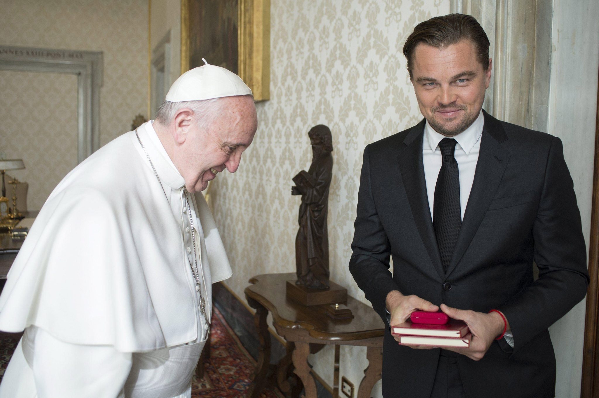 Leonardo DiCaprio met the Pope earlier in January to discuss climate change (Credit: EPA)