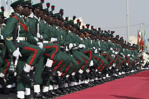 Nigerian Soldiers on parade