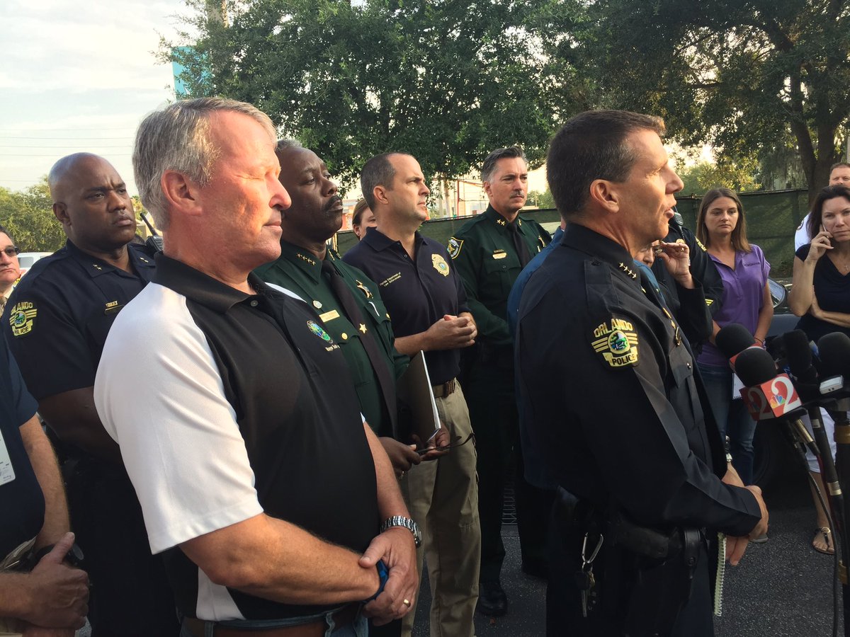 According to police chief John Mina, officers shot and killed the suspect. In gunfire OPD officer was shot but kevlar helmet saved him (Photo: Twitter/OrlandoPolice)