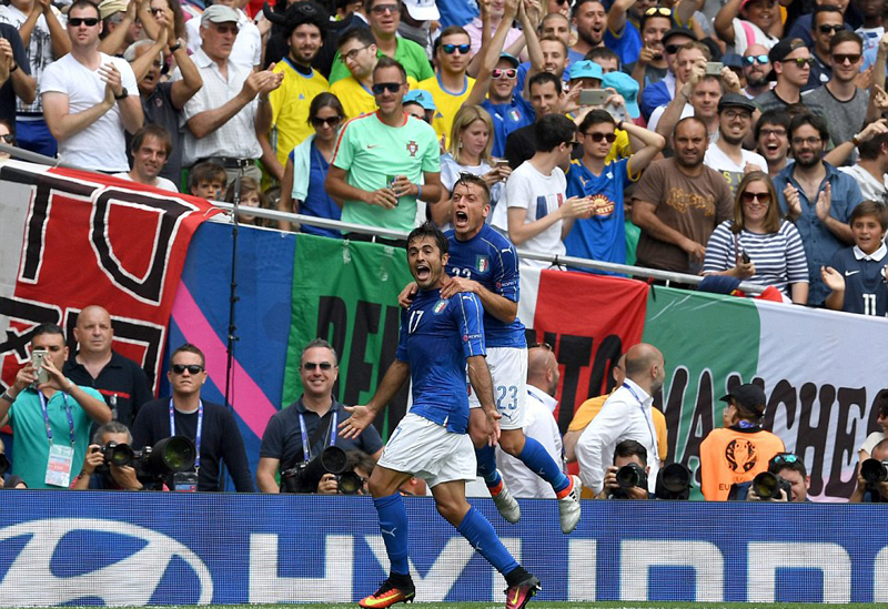 Italy have qualified for the first elimination stage of the tournament. (Photo: EPA)