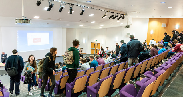 A lecture hall in the University of Surrey (Photo Credit: University of Surrey)